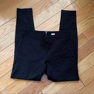 J. Crew Black Spandex Pull on Legging Pants with Zipper